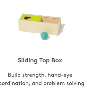 Lovevery wooden box slide top with ball